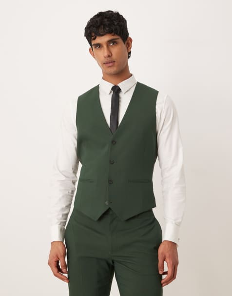 ASOS DESIGN – Mörkgrön, skinny kostymväs - view 1