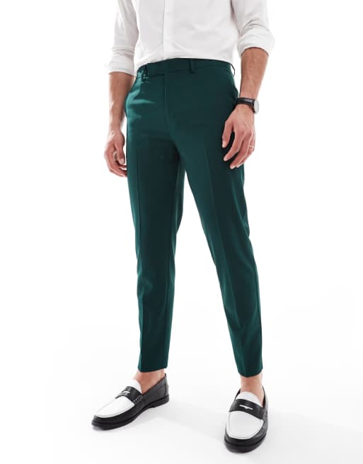 ASOS DESIGN – Mörkgröna, avsmalnande kostymbyxor, del av kostym, 2 av 5