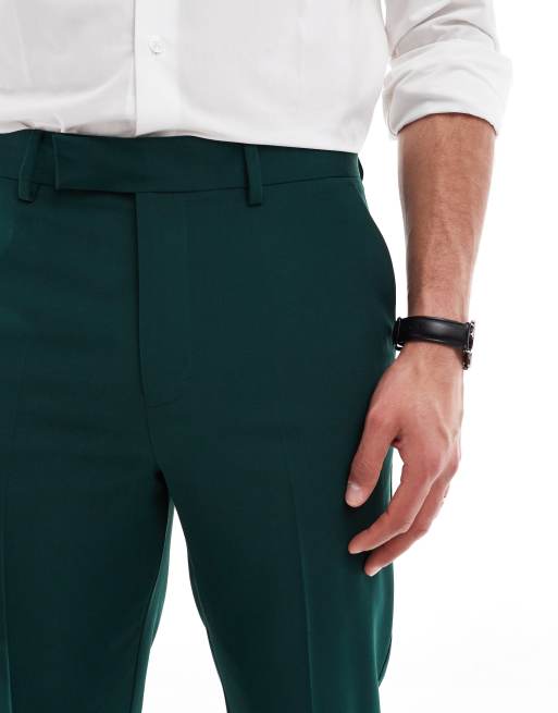 ASOS DESIGN – Mörkgröna, avsmalnande kostymbyxor, del av kostym, 5 av 5