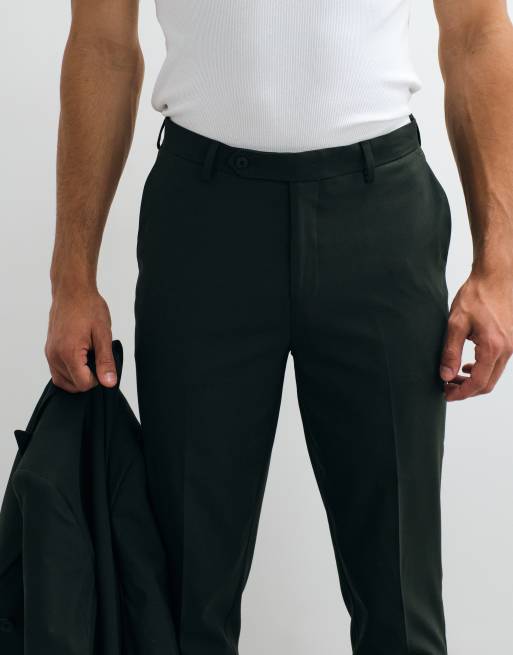 ASOS DESIGN – Mörkgröna, avsmalnande kostymbyxor, del av kostym, 5 av 5