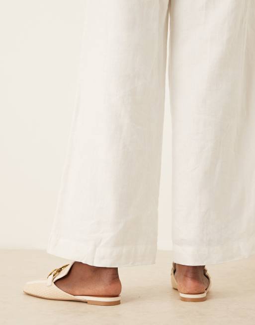 ASOS DESIGN – Mosaic – Jasnokremowe płaskie loafersy bez pięty, 4 z 4