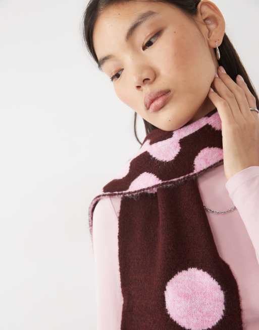 ASOS DESIGN motif à pois contrastant et ondulé rose, 2 de 5