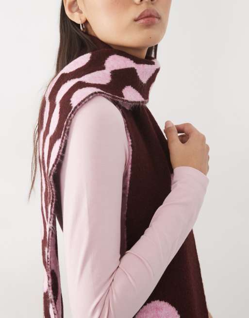ASOS DESIGN motif à pois contrastant et ondulé rose, 4 de 5