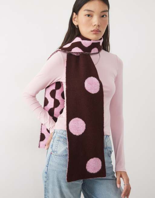 ASOS DESIGN motif à pois contrastant et ondulé rose, 5 de 5