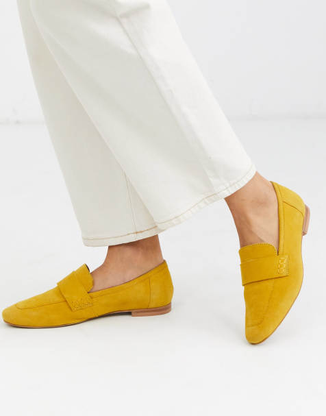 ASOS DESIGN - Motion - Mocassins en daim - Moutarde