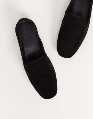 asos black suede loafers