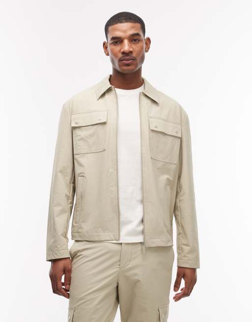 ASOS DESIGN - MotionMAX™ - Beige skjortejakke med firevejs-stretch - Del af sæt, 3 af 7