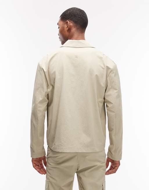 ASOS DESIGN - MotionMAX™ - Beige skjortejakke med firevejs-stretch - Del af sæt, 5 af 7
