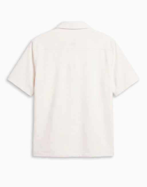 ASOS DESIGN - MotionMAX™ - Camicia comoda in tessuto quadrielastico bianco sporco, 2 di 7