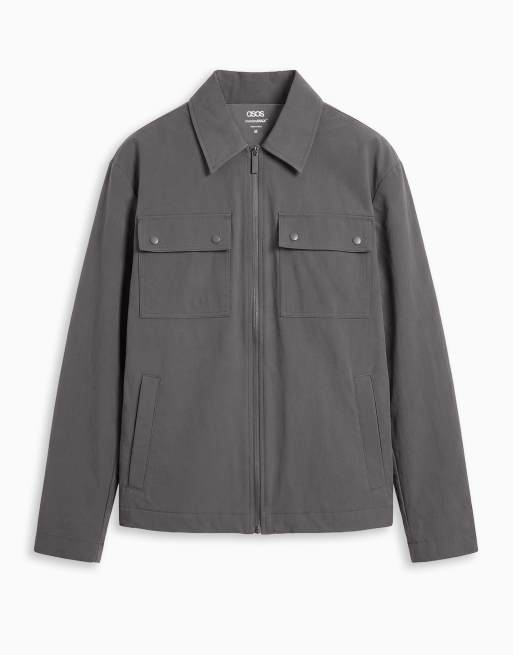 ASOS DESIGN - motionMAX™ - Camicia giacca antracite elasticizzata in quattro direzioni, 2 di 7