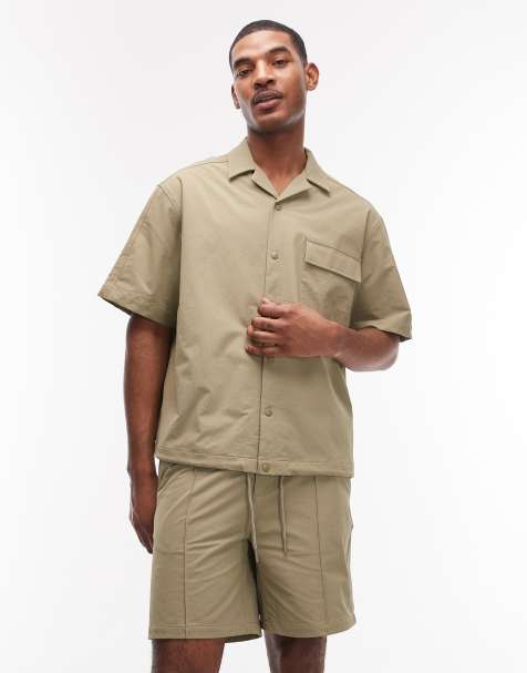 ASOS DESIGN - MotionMAX™ - Chemise oversize en tissu stretch multidirectionnel - Kaki - view 1