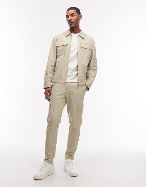ASOS DESIGN - motionMAX - Co-ord set met stretch in vier richtingen in stone - view 1