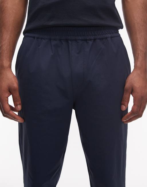 ASOS DESIGN motionMAX™ four way stretch straight pants in navy