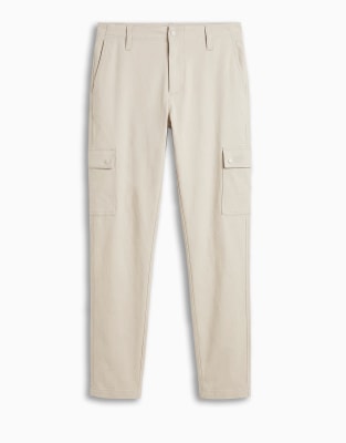 Asos Design Motionmax™ Four Way Stretch Tapered Cargo Pants In Pink