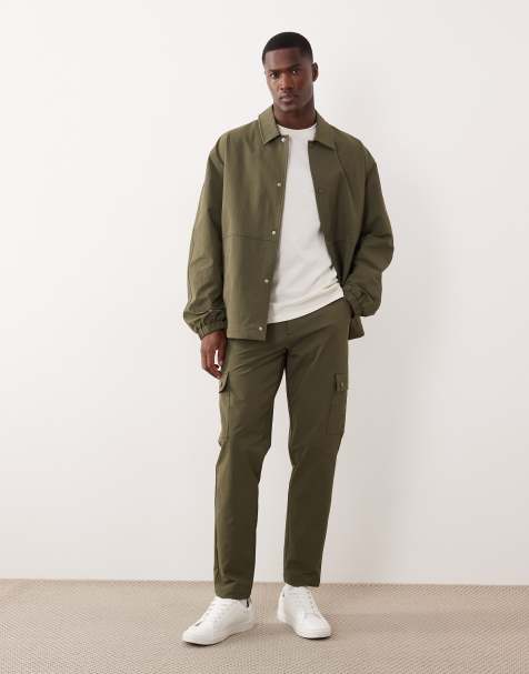 ASOS DESIGN motionMAX jacket and pants set in khaki - view 1
