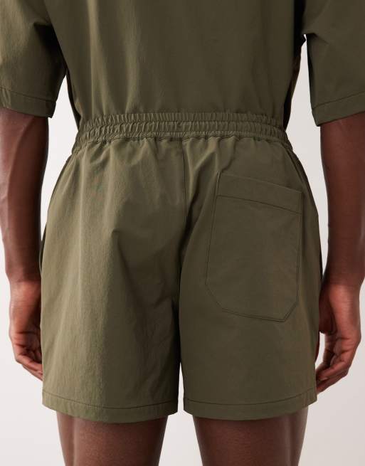 ASOS DESIGN – MotionMAX – Kakifärgade finshorts i kortare längd med stretch, 5 av 7