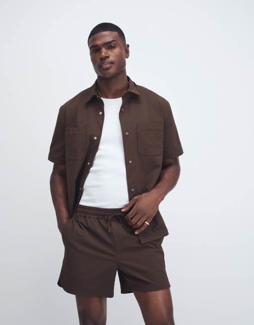 ASOS DESIGN - MotionMAX - Korte short met ronde zoom in bruin, 2 van 9