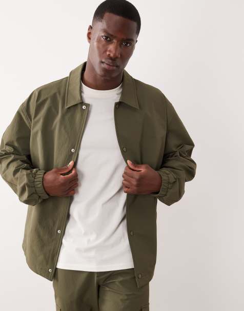 ASOS DESIGN – motionMAX™ – Kurtka typu coach w kolorze khaki - view 1