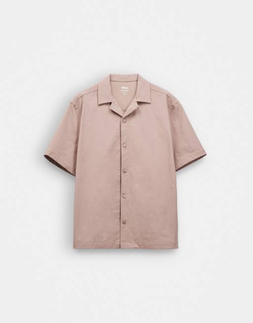 ASOS DESIGN – motionMAX™ – Ljusrosa skjorta i regular fit med platt krage, 6 av 7