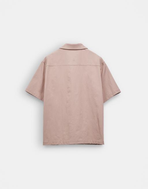 ASOS DESIGN – motionMAX™ – Ljusrosa skjorta i regular fit med platt krage, 7 av 7