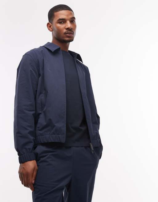 ASOS DESIGN - MotionMAX™ - Marineblå harrington-jakke med firvejs stretch, 5 af 7