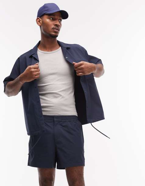 ASOS DESIGN - MotionMAX™ - Pantaloncini taglio corto in tessuto quadrielastico blu navy in coordinato - view 1