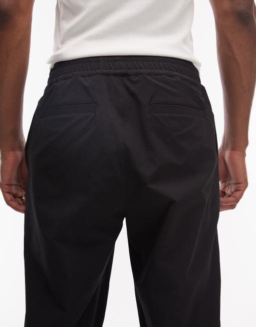 ASOS DESIGN - MotionMAX™ - Pantaloni affusolati in tessuto quadrielastico neri con pinces in coordinato, 6 di 6