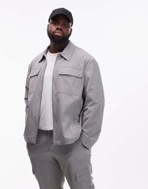ASOS DESIGN - MotionMAX™ - Shacket met stretch in vier richtingen in grijs, deel van co-ord set, 4 van 7