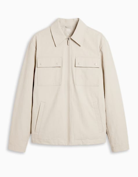 ASOS DESIGN - MotionMAX - Shacket met stretch in vier richtingen in stone - view 1