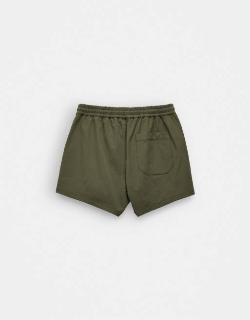 ASOS DESIGN motionMAX shorter length smart stretch shorts in khaki, 6 of 7