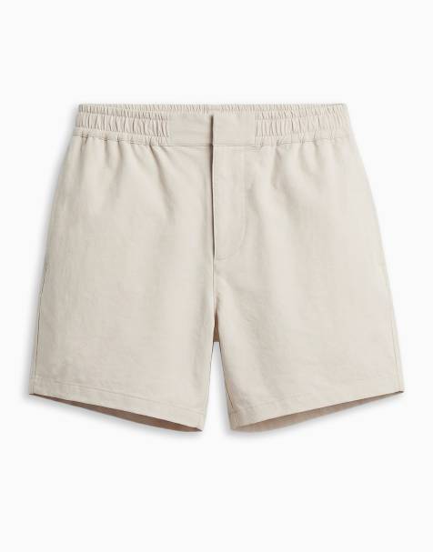 ASOS DESIGN – MotionMAX™ – Shorts in Steinbeige mit Vier-Wege-Stretch und kürzerem Schnitt, Kombiteil - view 1
