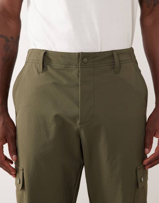 ASOS DESIGN motionMAX tapered cargo trouser in khaki, 4 of 7