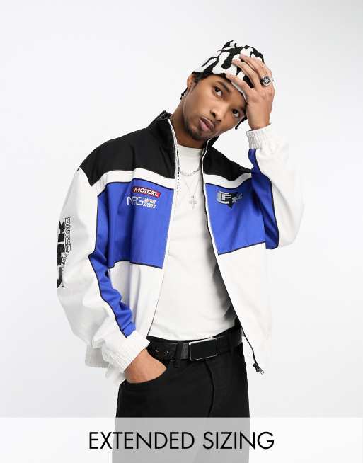 Ellesse Hooded Jacket With Chest Logo In Color Block Exclusive To Asos in  Blue