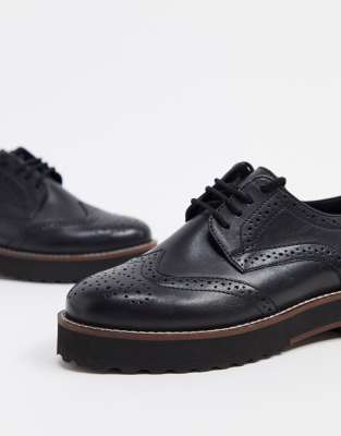 flat black brogues