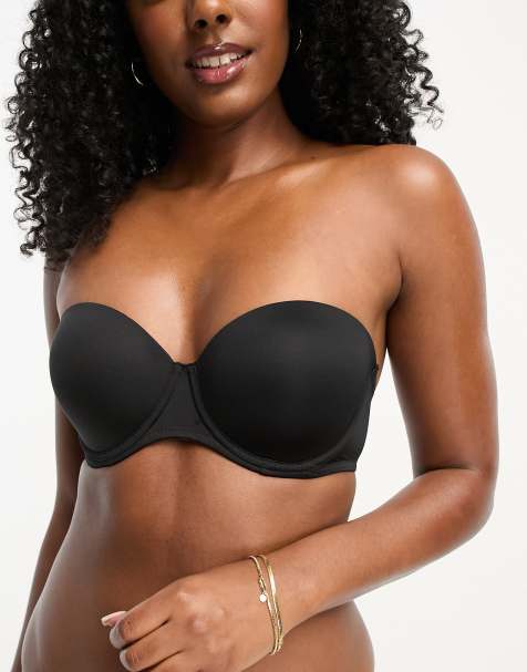 ASOS DESIGN moulded multiway strapless bra in black - view 1