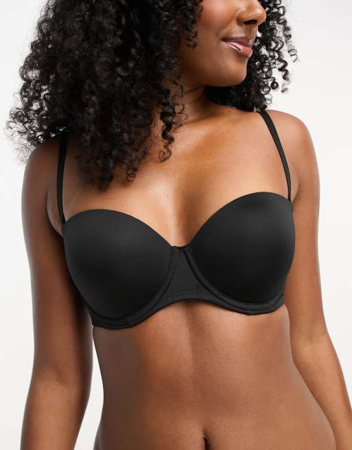 ASOS DESIGN moulded multiway strapless bra in black, 2 of 4