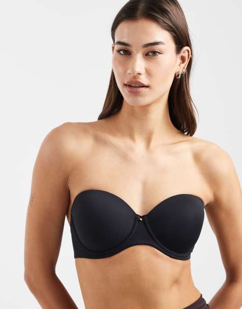 ASOS DESIGN moulded multiway strapless bra in black - view 1