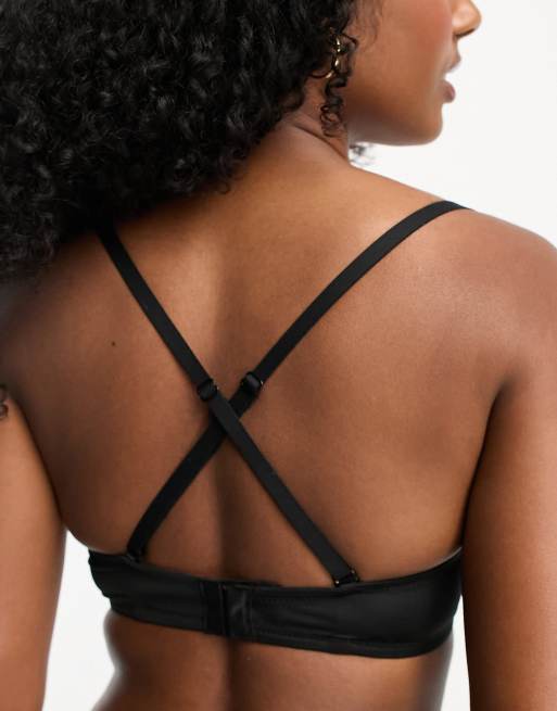 ASOS DESIGN moulded multiway underwired bra in black - BLACK, 4 of 4