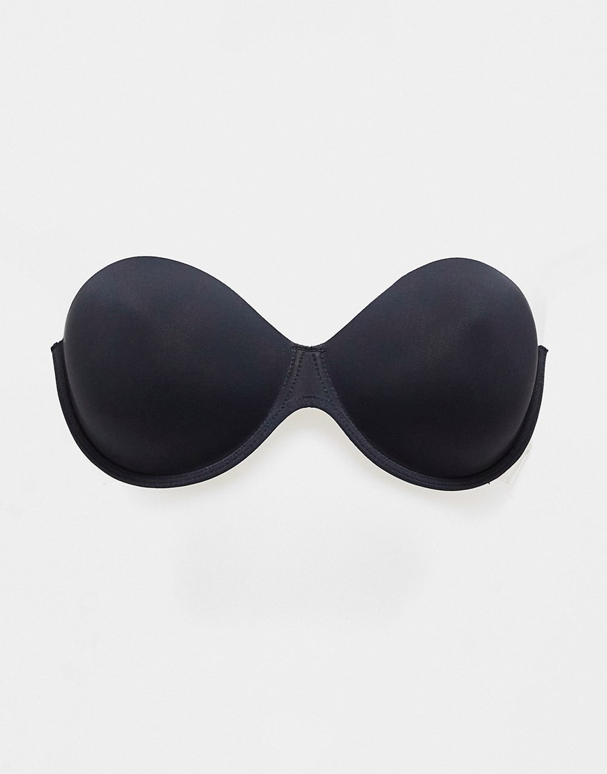 ASOS DESIGN moulded strapless backless bra with stick on wing in black