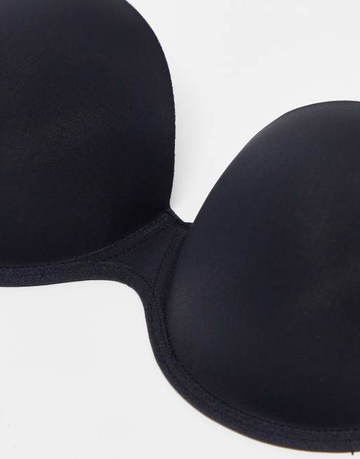 ASOS DESIGN backless strapless plunge bra with stick on wing in