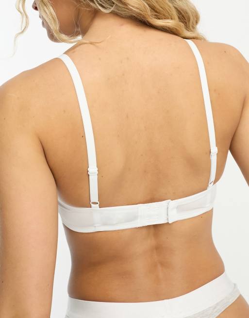 ASOS DESIGN moulded t-shirt bra in white, 4 of 4