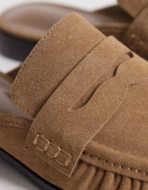 ASOS DESIGN - Mouse - Mocassins à enfiler en suédine avec détail froncé - Sable, 4 de 4