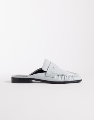 Asos Design Mouse Ruched Detail Loafer Mules In Multi