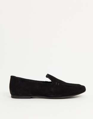 asos black suede loafers