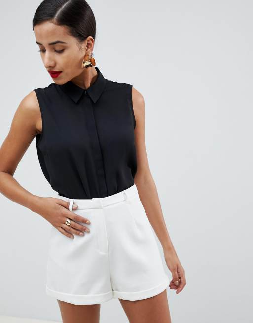 ASOS DESIGN - Mouwloos zacht overhemd