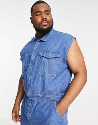 asos denim playsuit