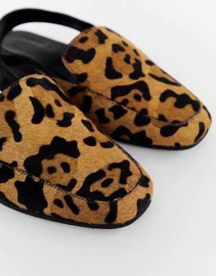 asos leopard print loafers