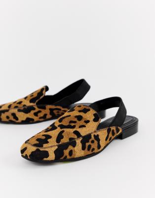 asos leopard print loafers