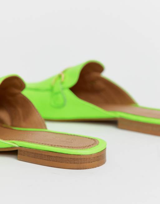 Neon store green loafers