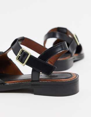 asos black flat shoes